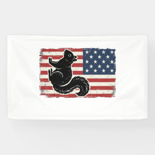 Vintage American Flag Squirrel Patriotic Shirt Des Banner