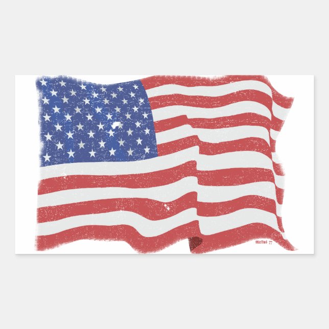 Vintage American Flag Stickers (Front)
