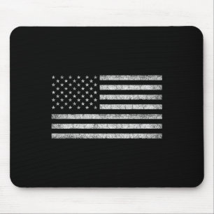 Vintage American Flag Tee Women Men Usa Patriotic Mouse Pad