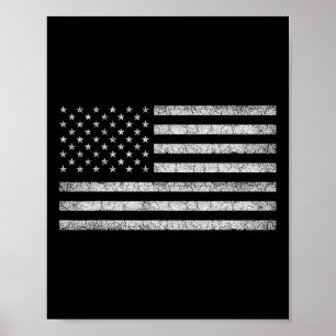 Vintage American Flag Tee Women Men Usa Patriotic Poster