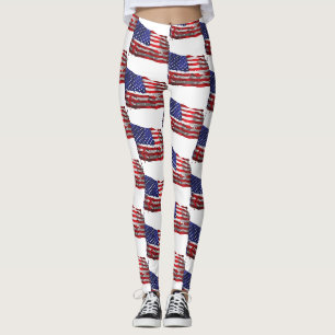 Vintage American Flag Thunder_Cove Leggings