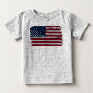 Vintage American Flag Toddler Jersey T-Shirt