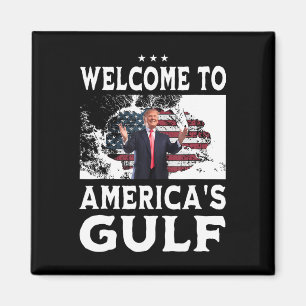 Vintage American Flag Welcome To America's Gulf 1 Magnet