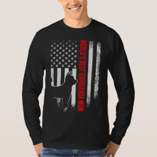 Vintage American Flag World S Best Chihuahua Mom T-Shirt