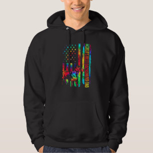 Vintage American Flag Worlds Best Dachshund Dad Ti Hoodie
