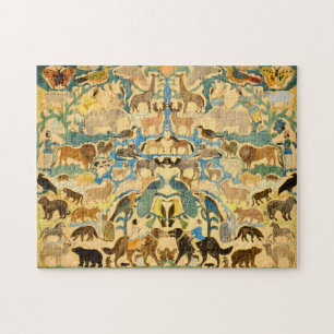 Vintage American Folk Art Animals Jigsaw Puzzle