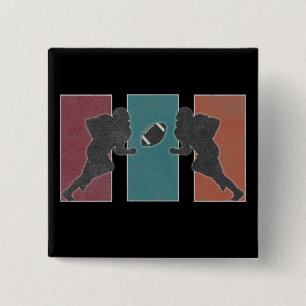 Vintage American football Artwork 15 Cm Square Badge