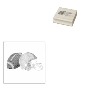 Vintage American Football Game Rubber Stamp