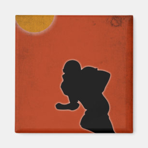 Vintage American Football Player Gift For Football Magnet