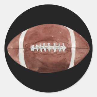 Vintage American Football Watercolor Art Classic Round Sticker