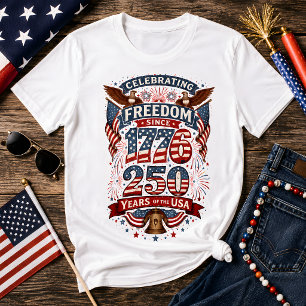 Vintage American Freedom 1776 250 Years Patriotic  T-Shirt