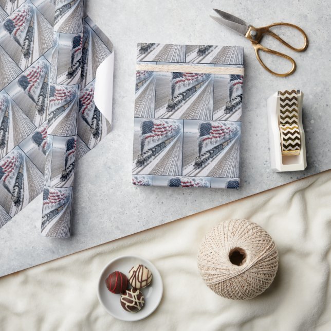 Vintage American Freedom Train Wrapping Paper (Crafts)