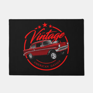 Vintage American Gasser in Red Doormat