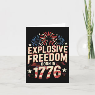 Vintage American Independence Day Men, Dad. 4th Of Card