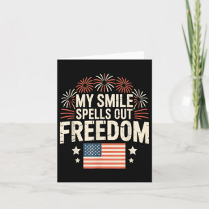 Vintage American Independence Day Men, Dad. 4th Of Card
