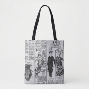 Vintage American Newspaper Kennedy 1963 Tote Bag