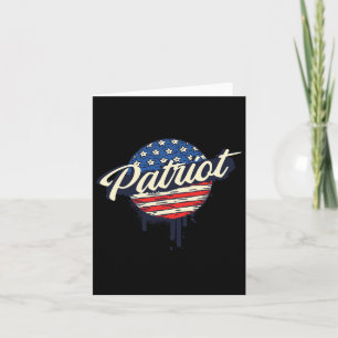 Vintage American Patriot Flag Retro Stars And Stri Card