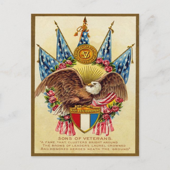 Vintage American Patriotic Military Postcard (Front)