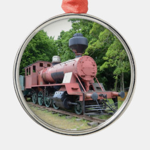 Vintage American Steam Locomotive Metal Ornament