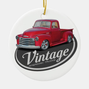 Vintage American Trucks Ceramic Ornament