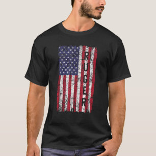 Vintage American USA Flag Retro Ruger Family Frien T-Shirt