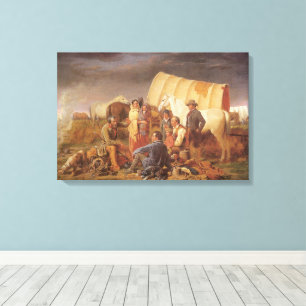 Vintage American West, Advice on Prairie by Ranney Canvas Print