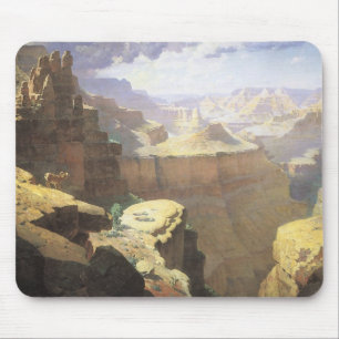 Vintage American West Art, Grand Canyon by Leigh Mouse Pad