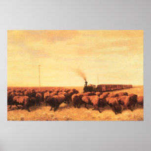 Vintage American West, Held Up by NH Trotter Poster