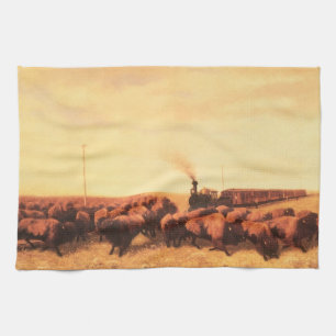 Vintage American West, Held Up by NH Trotter Tea Towel