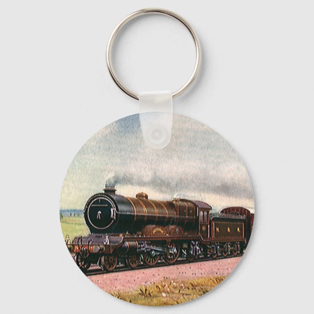 Vintage American West, Western Frontier Train Key Ring (Front)