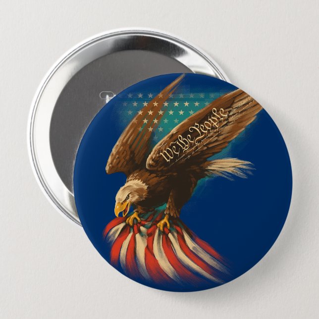 Vintage Americana 10 Cm Round Badge (Front & Back)