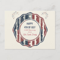 Vintage Americana 4th of July Patriotic Badge