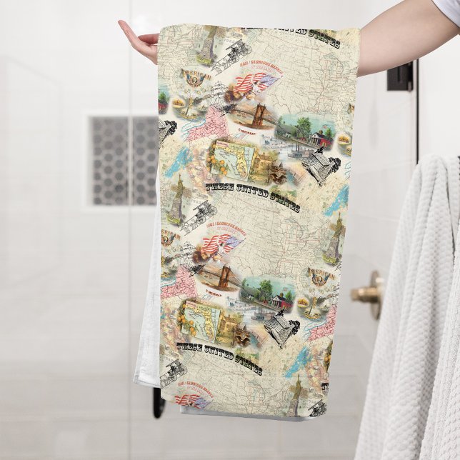 Vintage Americana Bath Towel Set (Creator Uploaded)