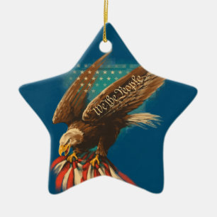 Vintage Americana Ceramic Ornament