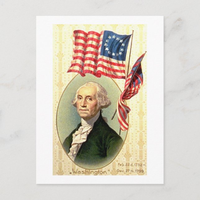 Vintage Americana George Washington (3) Postcard (Front)
