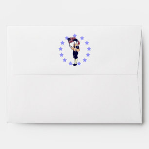 Vintage Americana July 4 Flag and Fireworks Envelopes