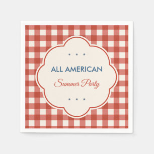Vintage Americana Patriotic Party Napkins