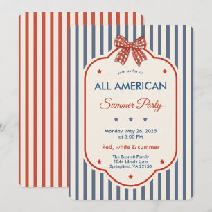 Vintage Americana Summer Party Invitation