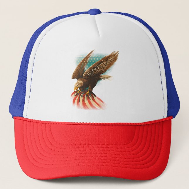 Vintage Americana Trucker Hat (Front)