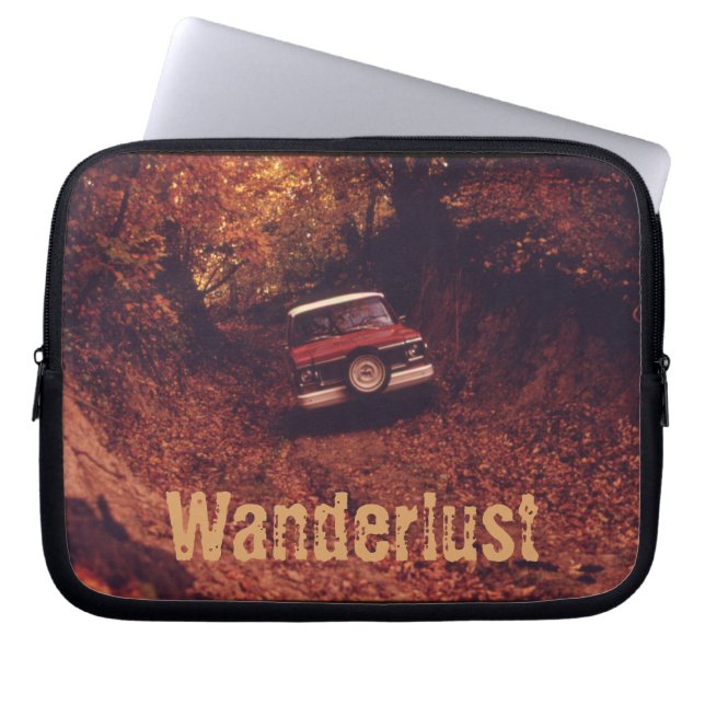 Vintage Americana Wanderlust Laptop Sleeve (Front)