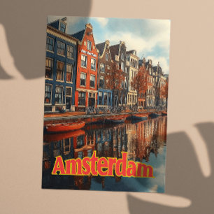 Vintage Amsterdam Netherlands Travel  Postcard