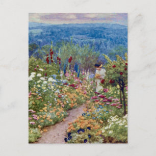 Vintage An English Country Garden Postcard