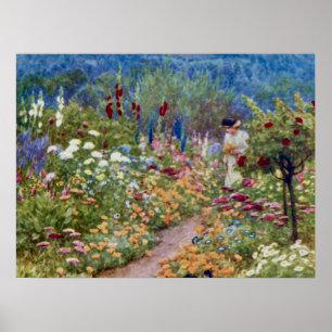 Vintage An English Country Garden Poster