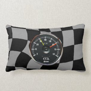 Vintage Analogue Auto Tachometer Lumbar Throw Pill Cushion