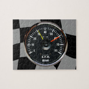 Vintage Analogue Auto Tachometer Racing Jigsaw Puzzle