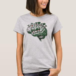 Vintage Anatomical Brain Flora - Mental Growth T-Shirt