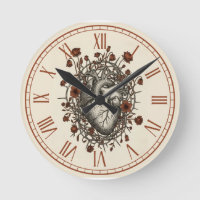 Vintage Anatomical Heart & Floral Thorns Gothic Da