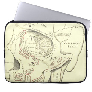 Vintage Anatomy Anterolateral region of the skull Laptop Sleeve