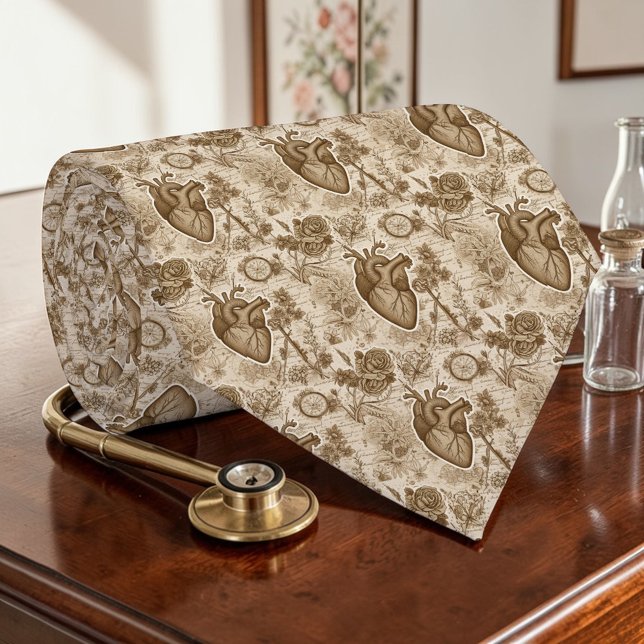 Vintage Anatomy Heart Science Custom Necktie (Creator Uploaded)