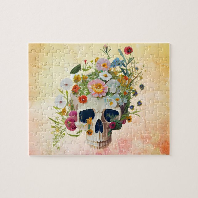Vintage anatomy skull medical jigsaw puzzle (Horizontal)